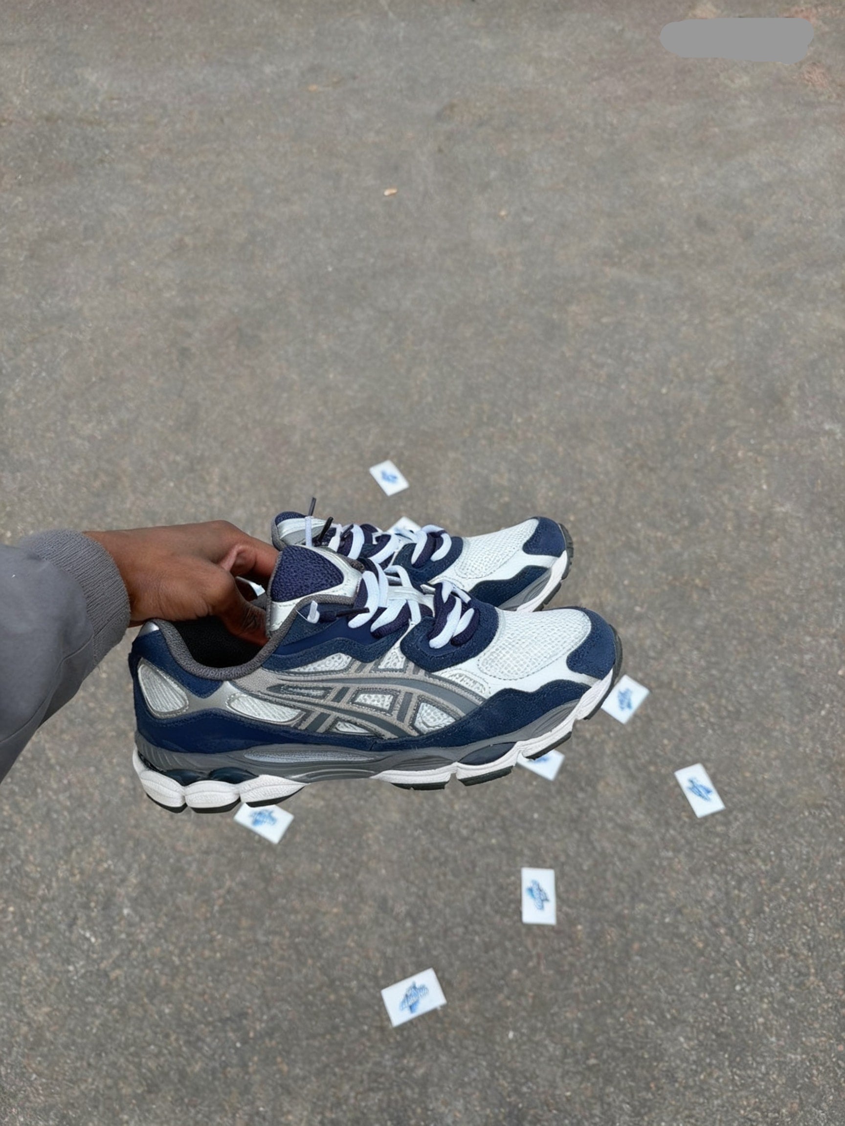 Double Laced Sneakers – Blå/vit
